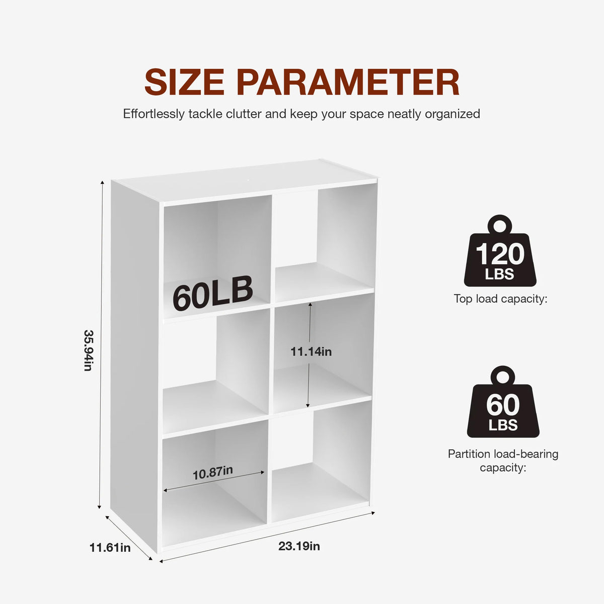 JHK Modern Wooden Cube Storage Organizer Bookcase for Home