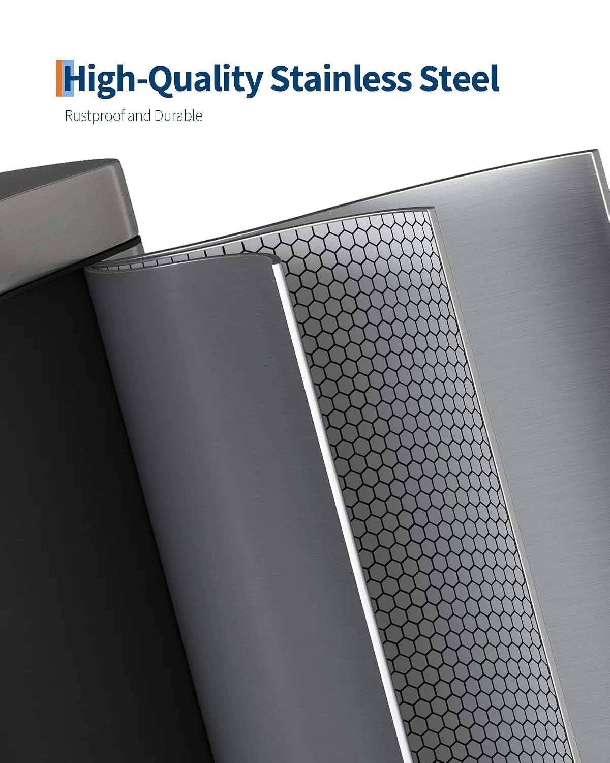 Stainless Steel Pedal Trash Can With Soft Close Lid