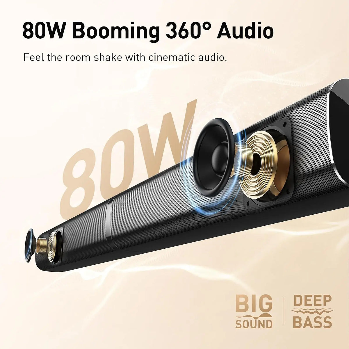 Home Theater Soundbar with Subwoofer and Dual Wireless Karaoke Mics - Bluetooth 5.3 TV Speaker System, Surround Sound with HDMI ARC, Optical, AUX, USB Inputs, 280W Peak Power for Movies, Music and Family Parties