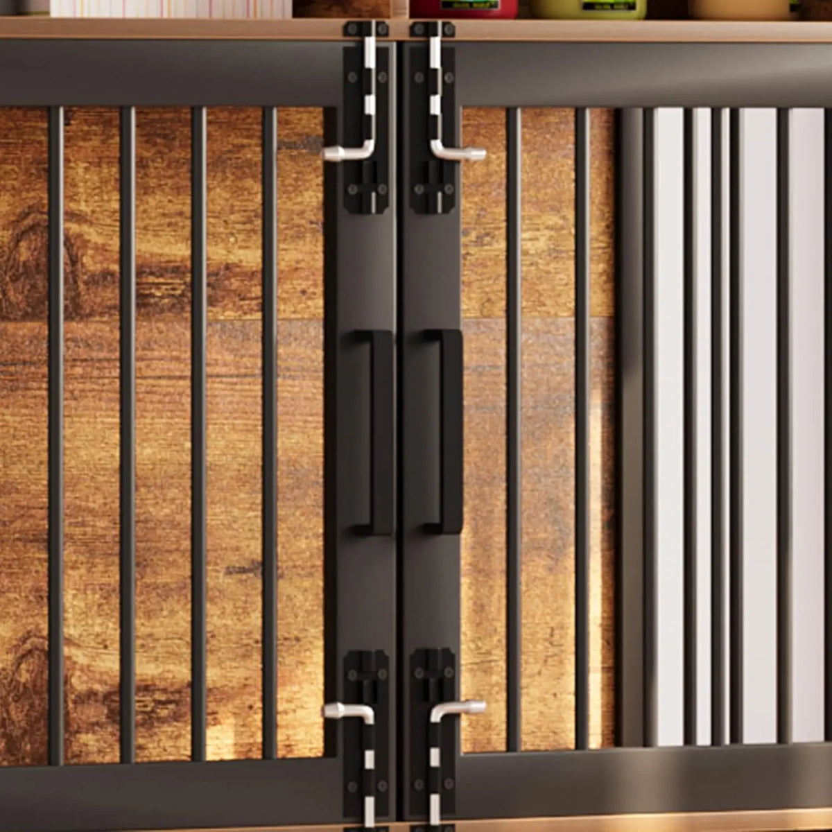 Garvee Dog Crate Furniture With Storage Shelves And Double Doors