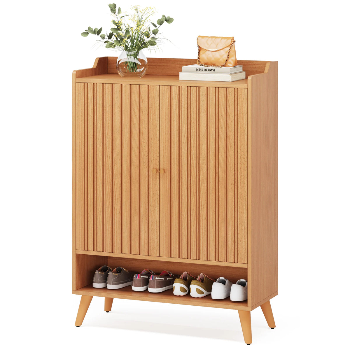 Tribesigns Modern Shoe Cabinet With Doors And Spacious Storage