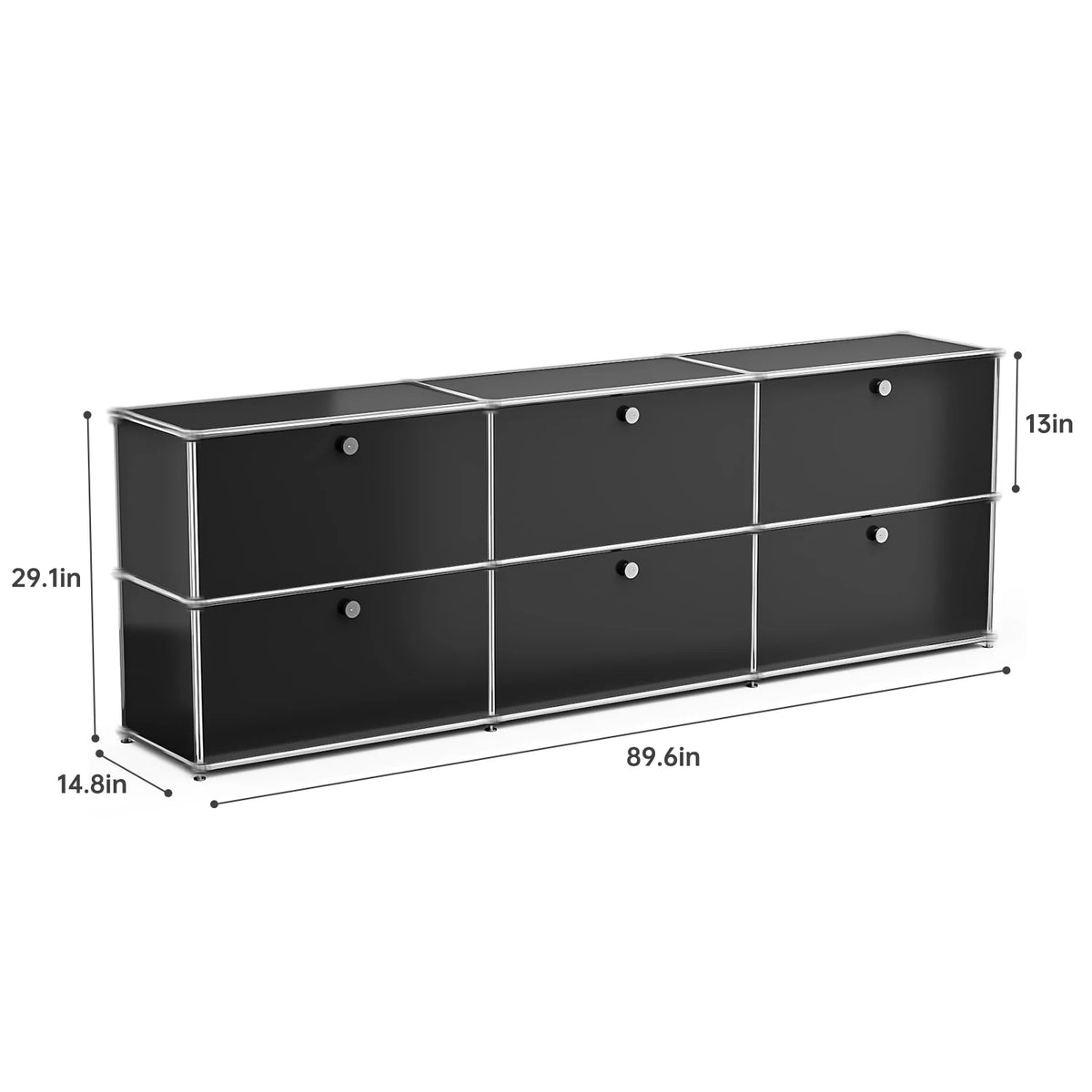 Modern Storage Cabinet Stainless Metal Organizer TV Stand Cabinet for Living Room and Home Office Furniture
