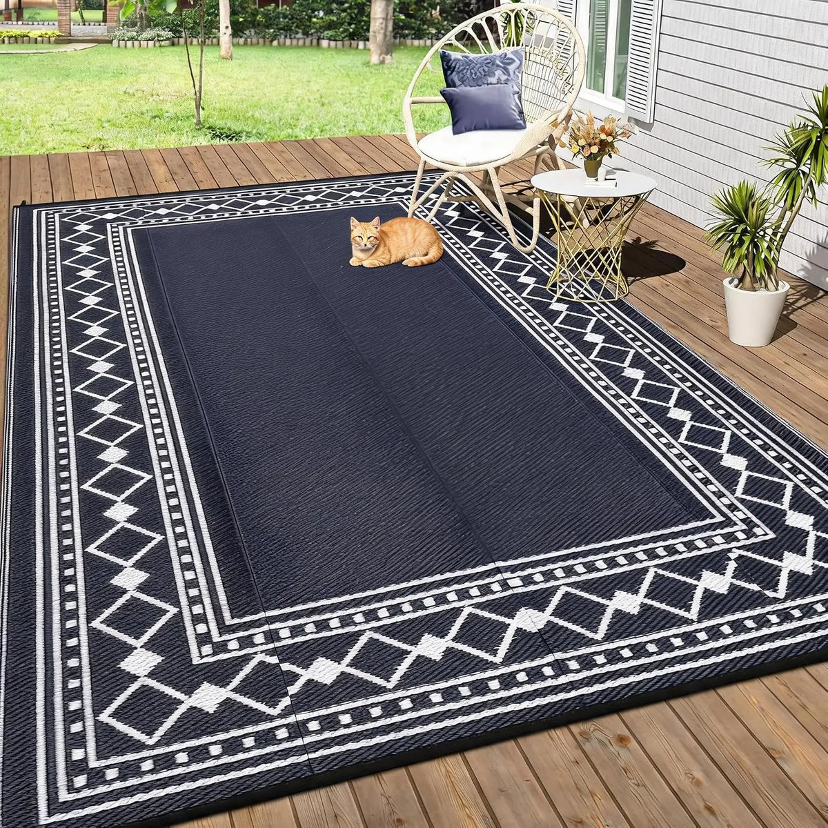 9x18/8X10FT Waterproof Plastic Straw Luxury Living Room Carpet Washable Decoration Coffee Tables Bedroom Rug Outdoor Mat Hotel Homestay Decorative