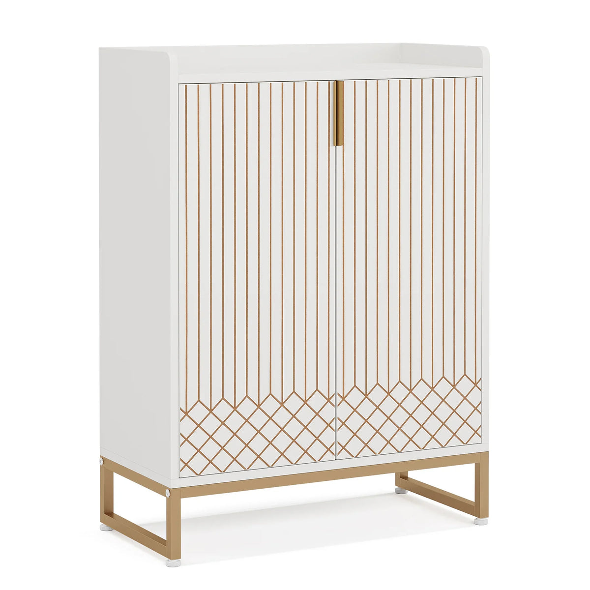 Tribesigns Modern Shoe Cabinet With Doors And Spacious Storage