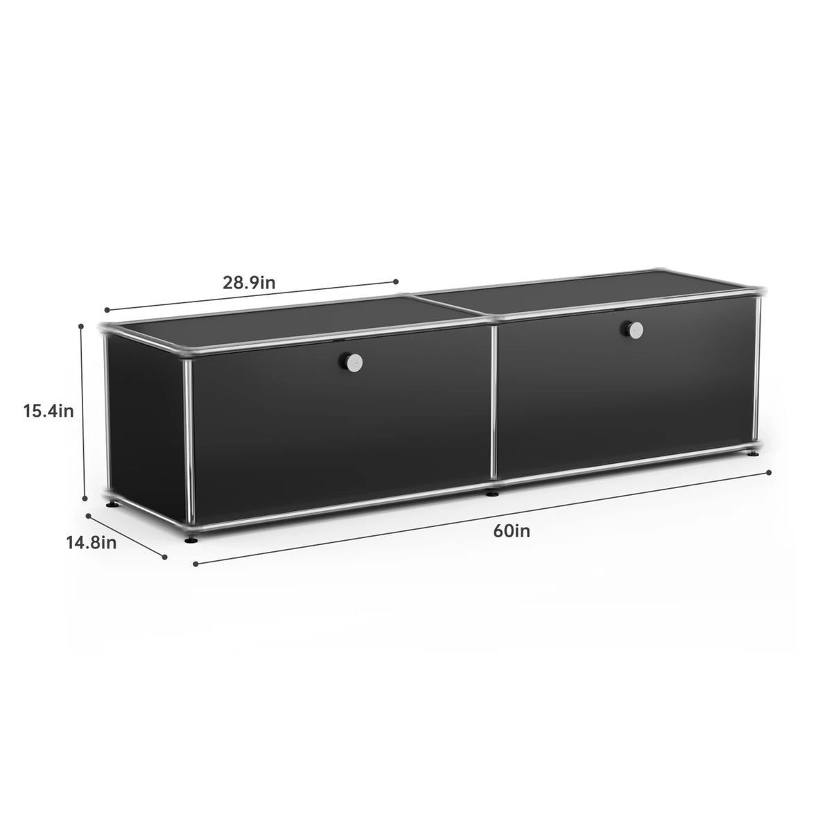 Modern Storage Cabinet Stainless Metal Organizer TV Stand Cabinet for Living Room and Home Office Furniture