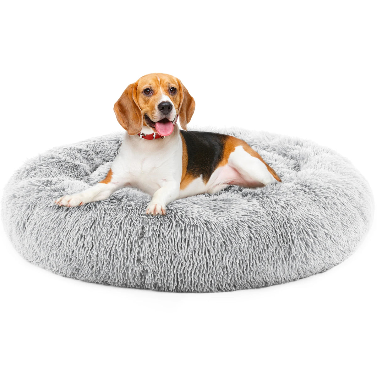 JHK Calming Plush Dog Bed Washable With Non Slip Base