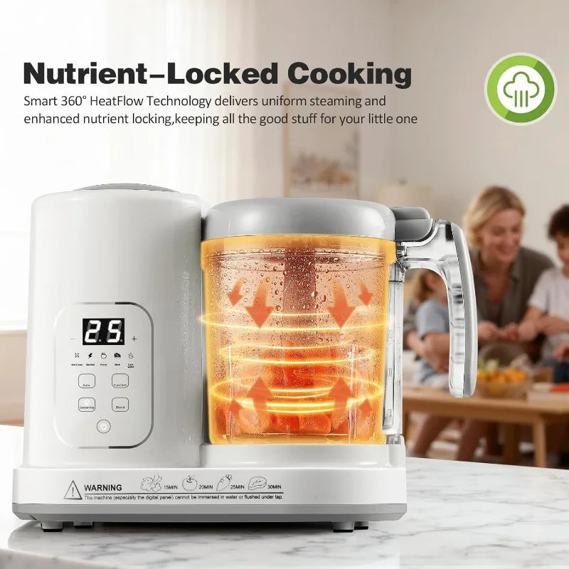 Baby Food Maker Steamer Blender With Auto Puree And Cleaning
