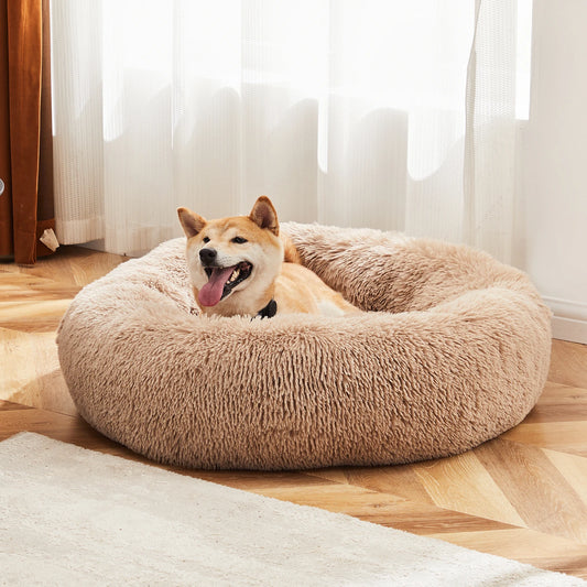 JHK Calming Plush Dog Bed Washable With Non Slip Base
