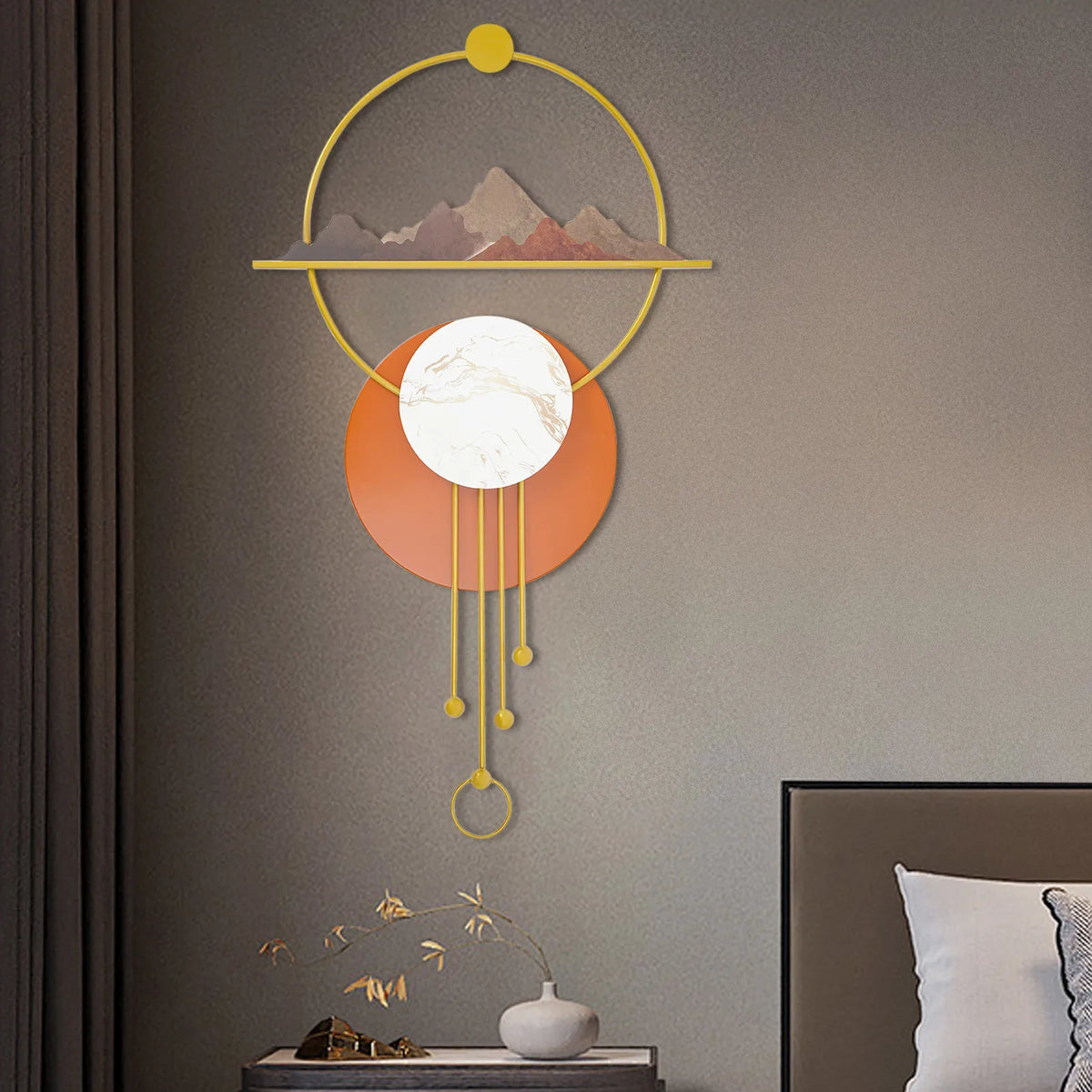 Metal Wall Art Decor Abstract Iron Wall Hanging Home Decorative Wall Plaque for Living Room Bedroom Kitchen