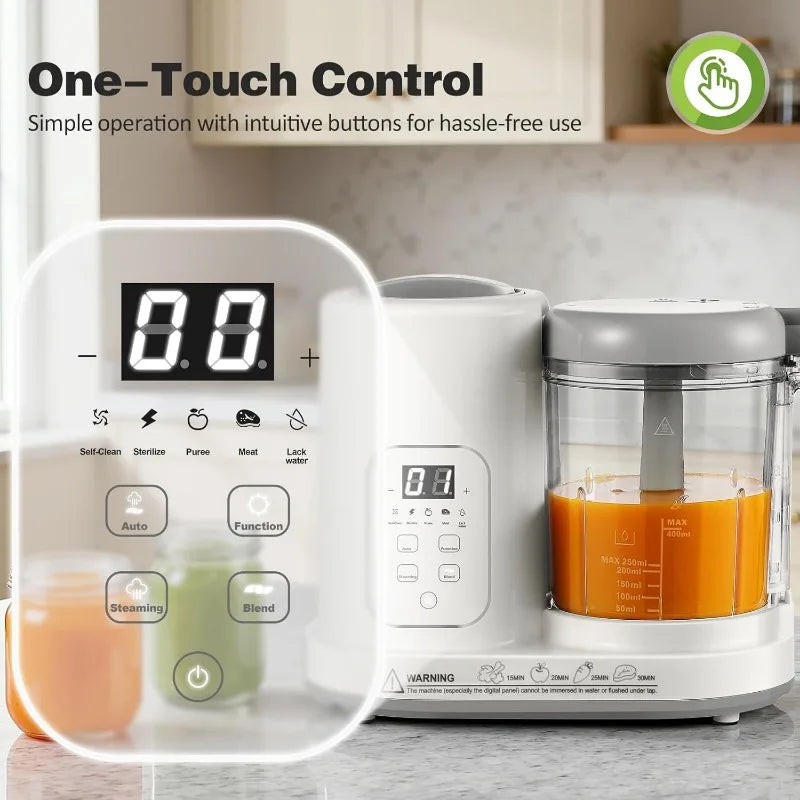 Baby Food Maker Steamer Blender With Auto Puree And Cleaning