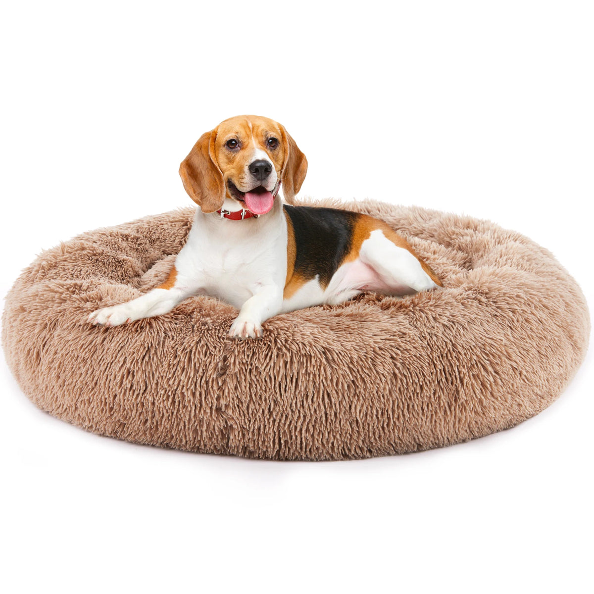 JHK Calming Plush Dog Bed Washable With Non Slip Base