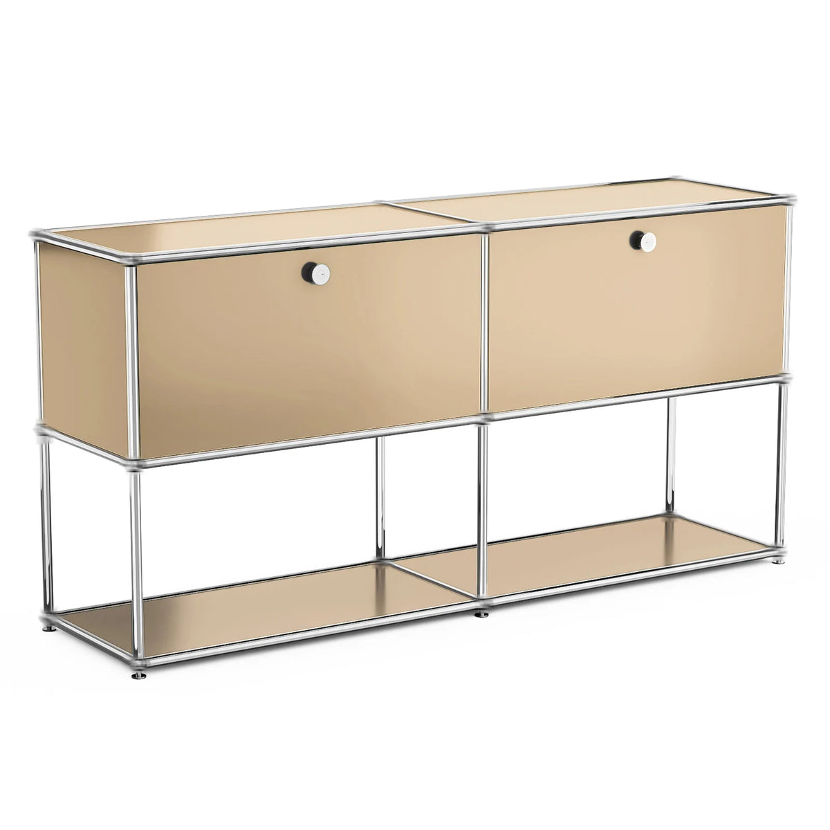 Modern Storage Cabinet Stainless Metal Organizer TV Stand Cabinet for Living Room and Home Office Furniture