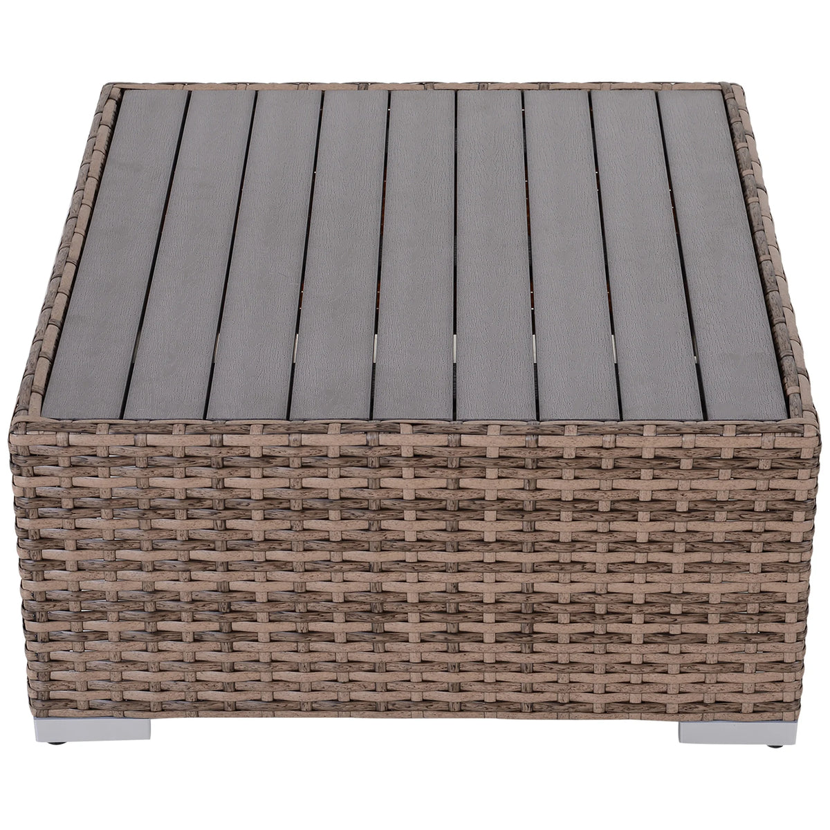 7 Piece Rattan Sofa Luxury Modular Outdoor Lounge Furniture, Grey